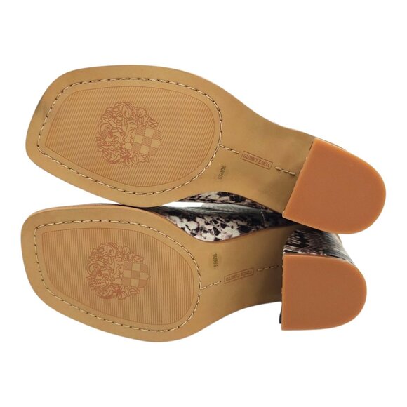 Vince Camuto Bebinder Peep Toe Ankle Boot Womens 5.5 Snakeskin Print Back Zip - Picture 7 of 14